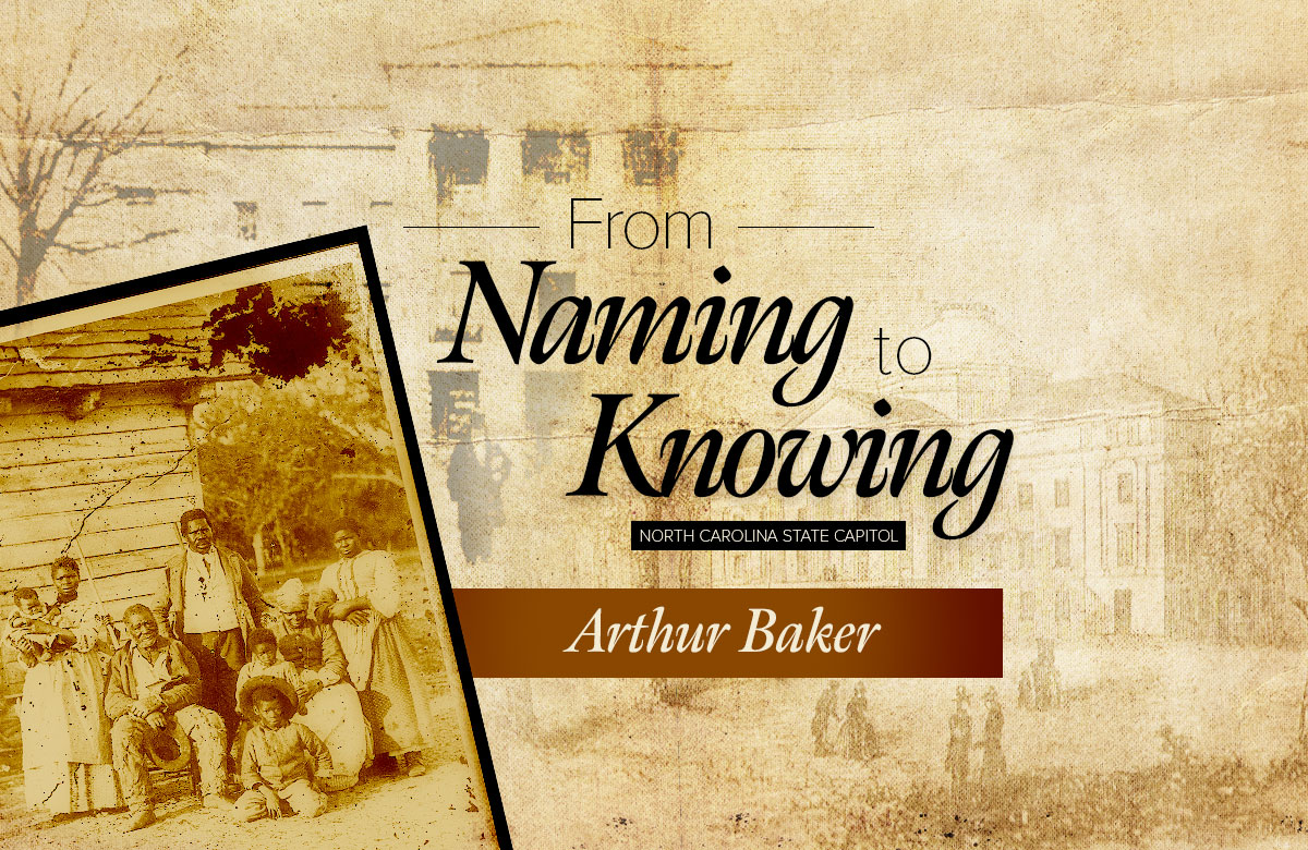From Naming to Knowing story logo with Arthur Baker's name
