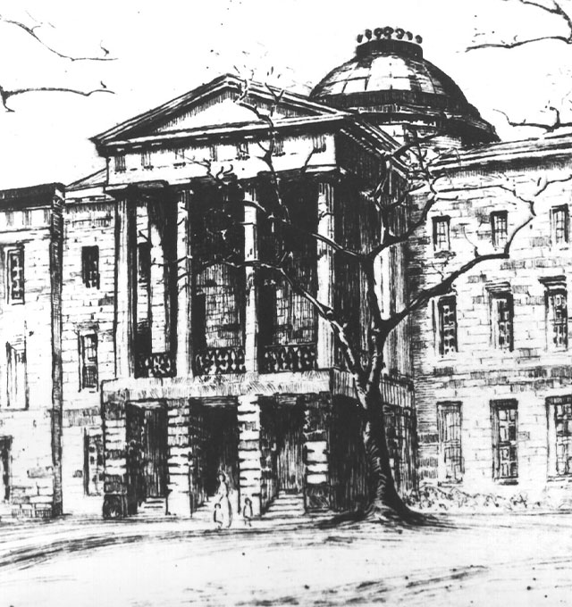 Sketch if the NC State Capitol