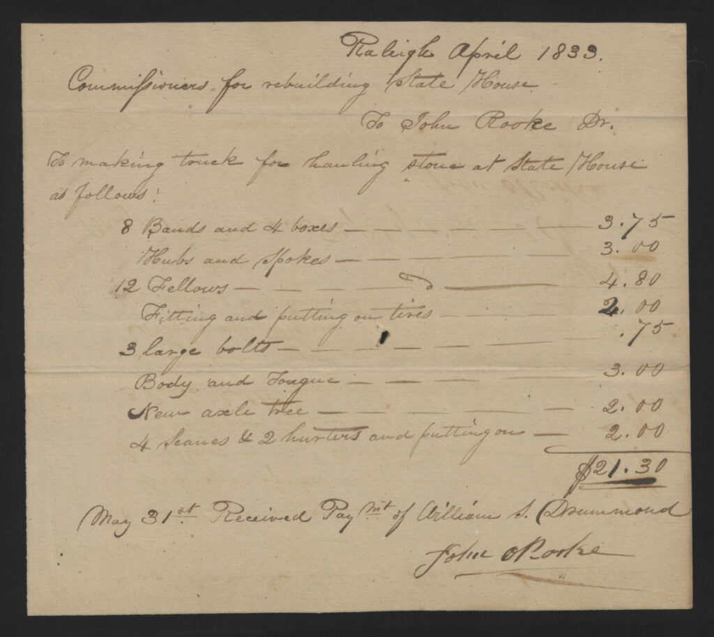 Handwritten receipt showing payment for "12 fellows"